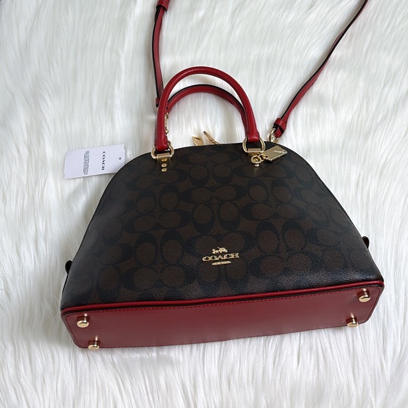 NWT💃Coach Katy Satchel Crossbody In Signature Canvas Purse - Picture 5 of 8